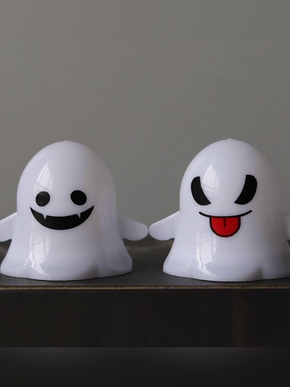 👻Halloween Flameless LED Candles Box of 12 Ghosts , Battery Operated  👻
